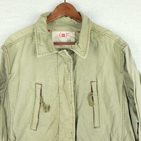 Gap  Utility Jacket Womens Extra Large Green Outdoor Pockets Button Up C… - Picture 2 of 10